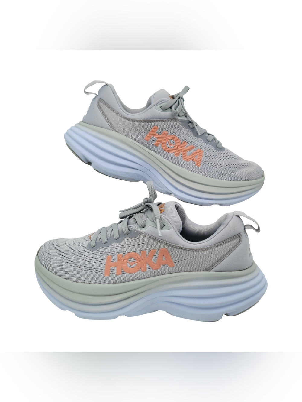 HOKA Bondie 8 Women's Sneakers Size 6.5B Harbor Mist Lunar Rock